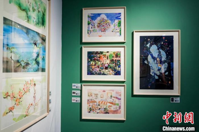 有春天——2022-2023四季主题插画展。　上海图书馆 供图