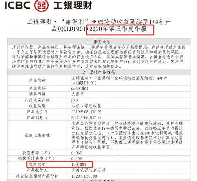 “过渡期”如何过渡工银理财产品99%份额退减，1%资产加杠杆丨南财理财通