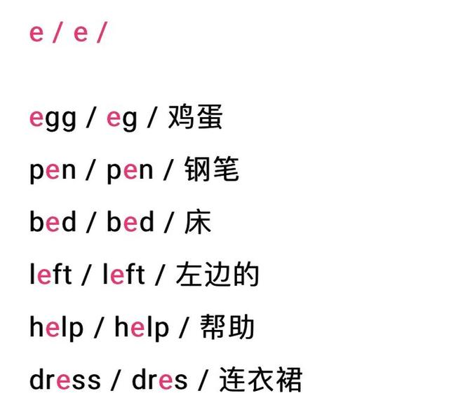 字母e的发音太有规律了，轻松吃透常见四种发音