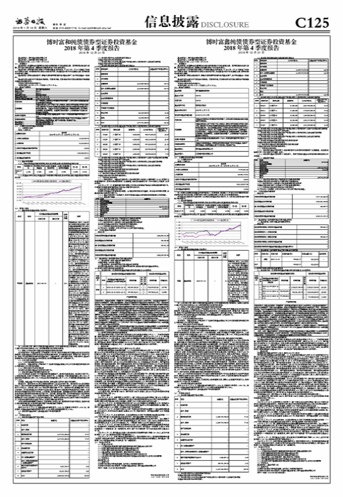 博时富和纯债债券型证券投资基金 2018年第4季度报告