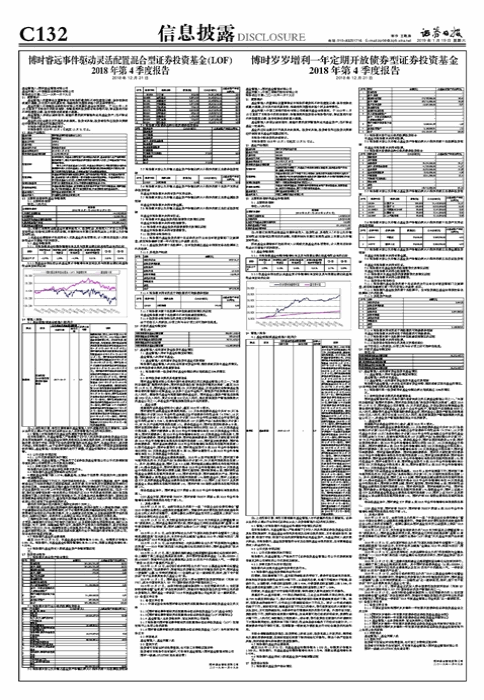 博时岁岁增利一年定期开放债券型证券投资基金 2018年第4季度报告