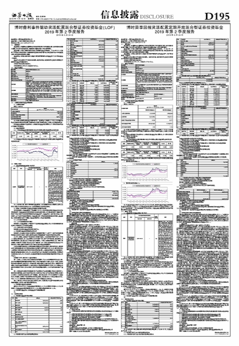 博时睿利事件驱动灵活配置混合型证券投资基金（LOF） 2019年第2季度报告