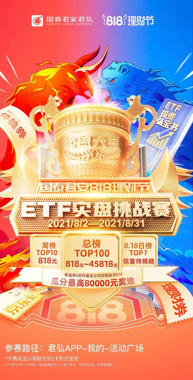 银华基金与您相约国泰君安“818理财节”！ETF实盘大赛来了