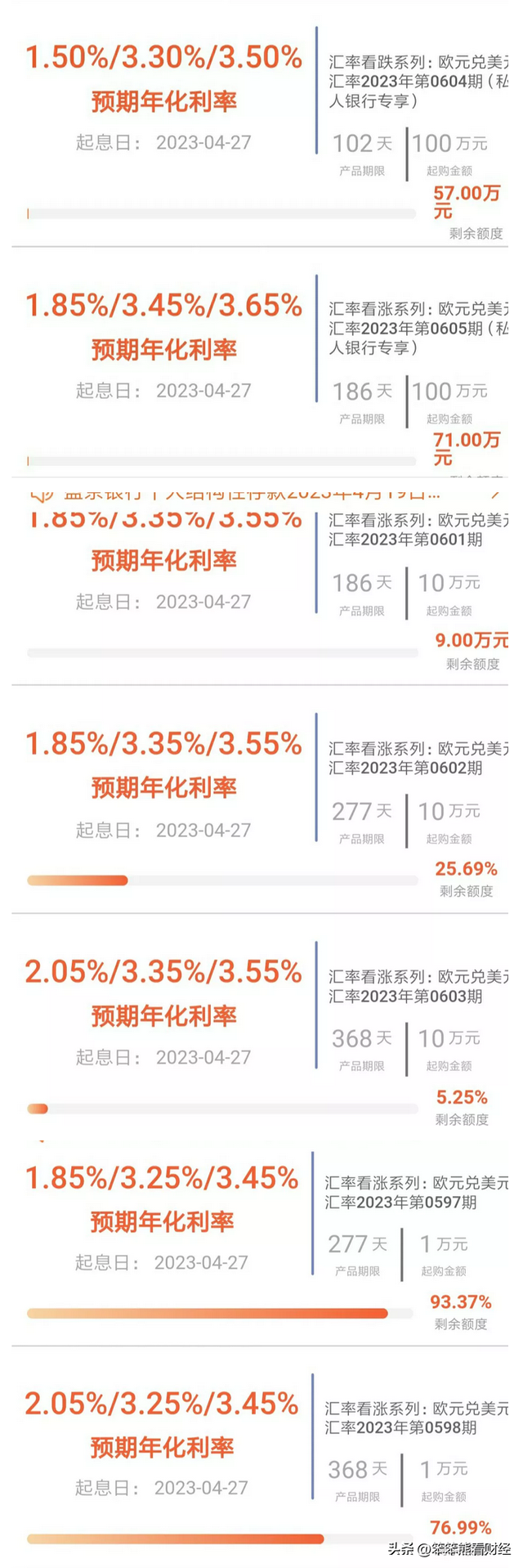 银行存款：某外资银行推出5年期4.05%的人民币大额存单