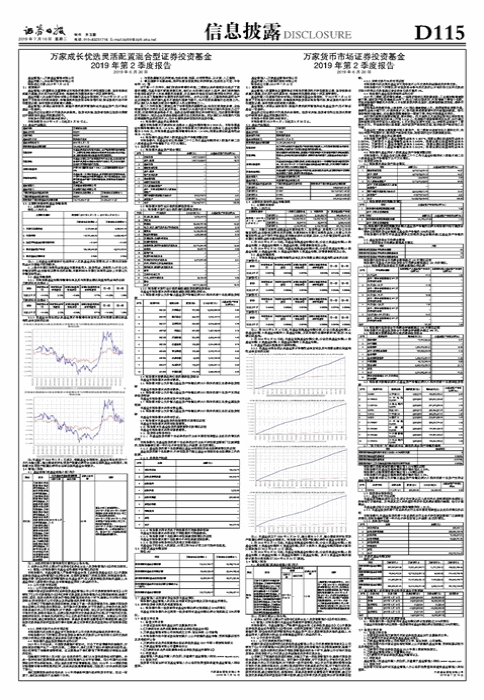 万家货币市场证券投资基金 2019年第2季度报告