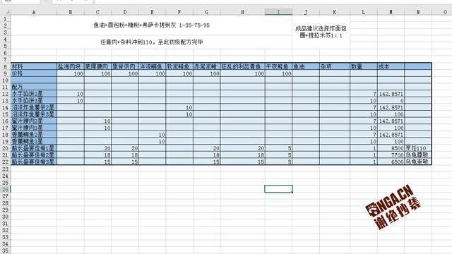 8.0专业配方计算器 输入材料价格就可以知道产品成本