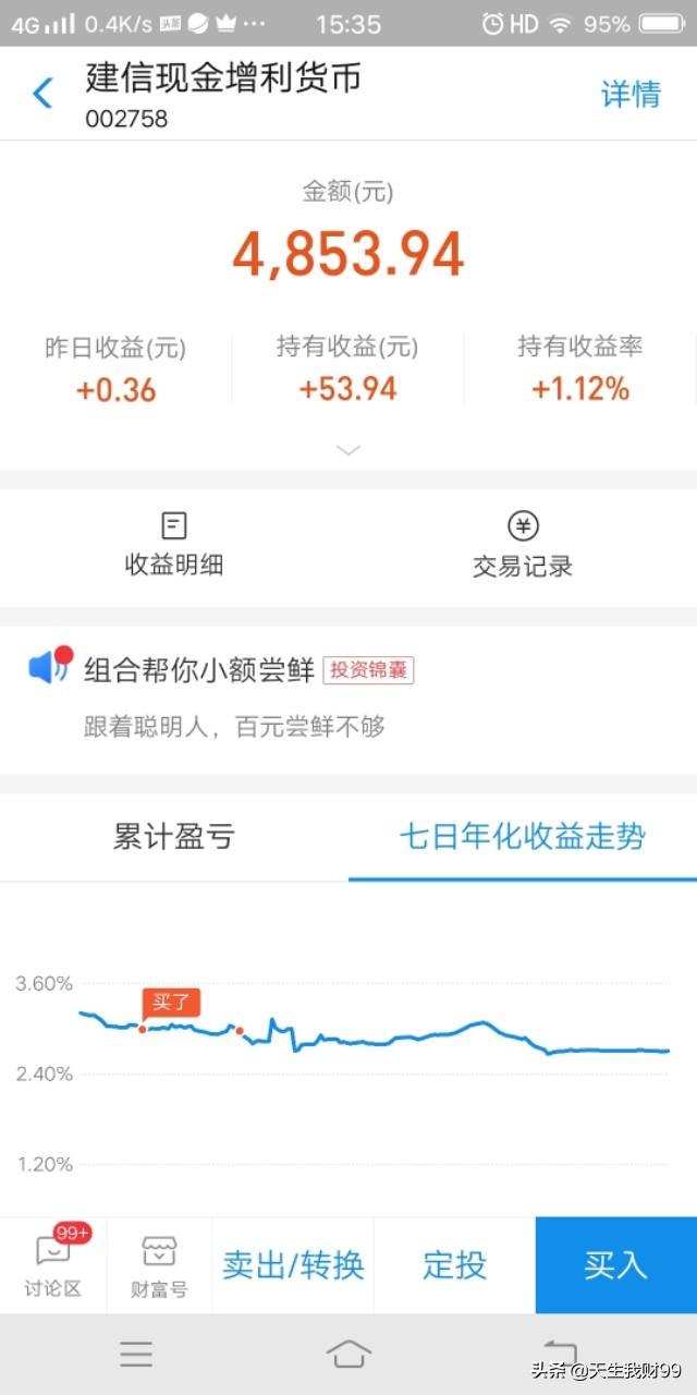 投资货币基金 vs 指数基金定投的感想