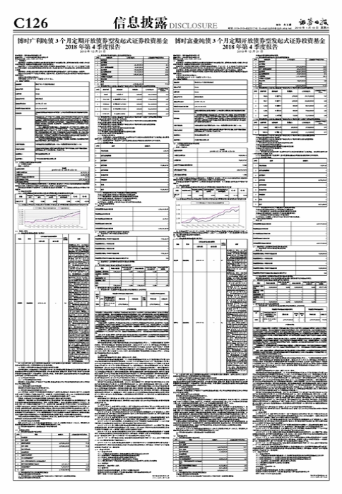 博时富业纯债3个月定期开放债券型发起式证券投资基金 2018年第4季度报告