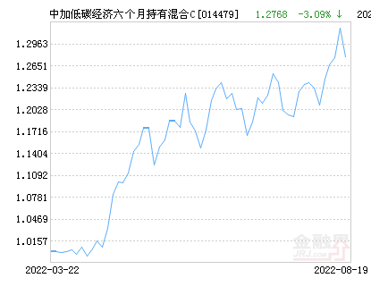 中加低碳经济六个月持有混合C基金最新净值跌幅达1.60%