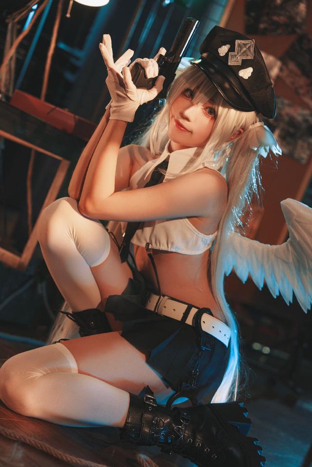 cos：手办天使警察艾尔酱Cosplay正片14P-如月夏巳