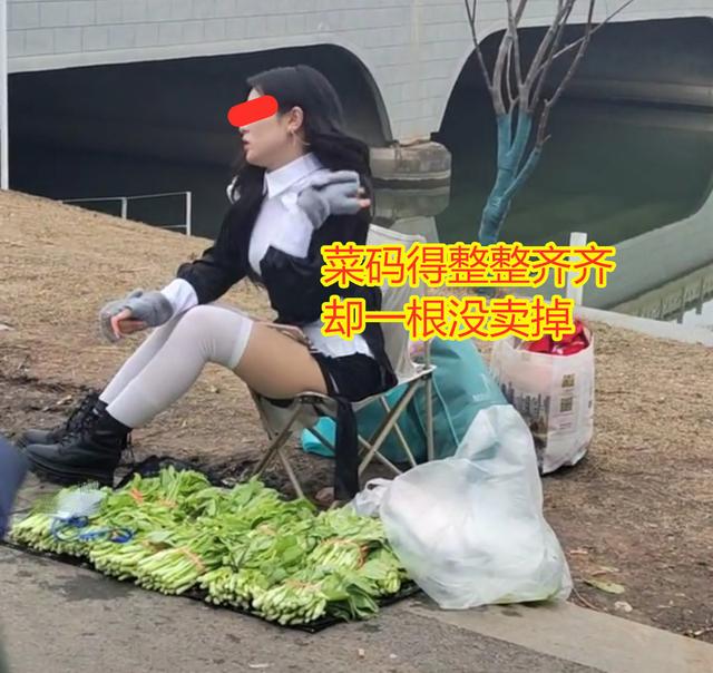 女子寒风中直播卖菜，半天没卖掉一棵，网友：我去买她却叫我滚开