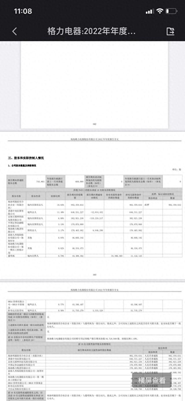 董明珠1150万股格力股票被冻结 去年曾质押股票后解质