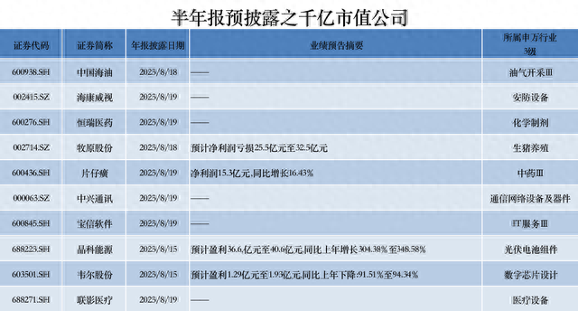 半年报抢先看｜火电股宝新能源预增最高超35倍，半导体设计龙头韦尔股份二季度转亏