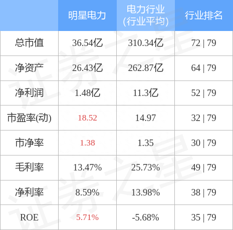 明星电力（600101）12月20日主力资金净卖出70.91万元