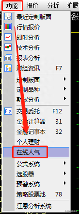 通达信实用功能「在线人气」，持续关注，助力选股