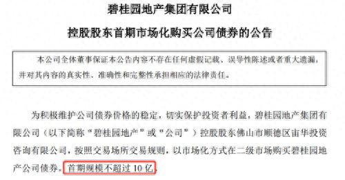 又有地产巨头大手笔回购！碧桂园加码10亿，这两家也出手了