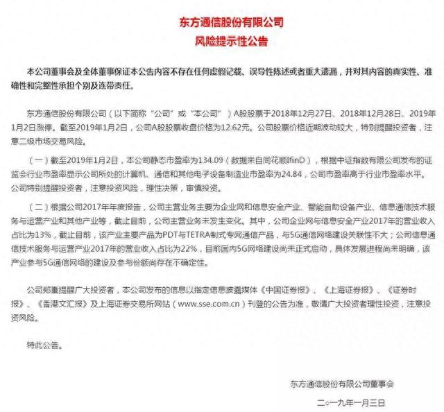 怪事！3个月内5G概念股获机构调研五百余家次 但东方通信一次都没轮上