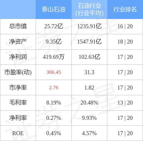 泰山石油10月10日主力资金净卖出963.21万元