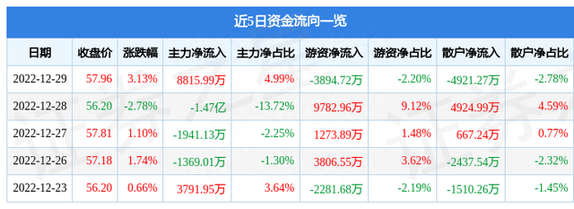 中国软件（600536）12月29日主力资金净买入8815.99万元