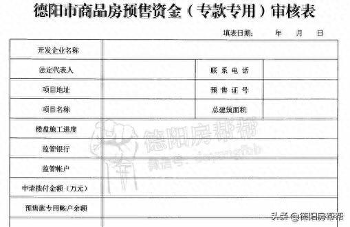 买期房怕烂尾不怕，德阳商品房预售资金监管保安全