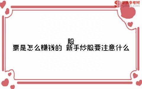 股票是怎么赚钱的 新手炒股要注意什么