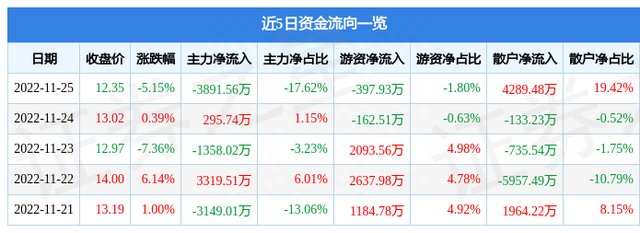 天喻信息（300205）11月25日主力资金净卖出3891.56万元