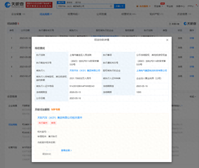 天际汽车所持2663万股权被冻结+停工停产 品牌发展困难重重