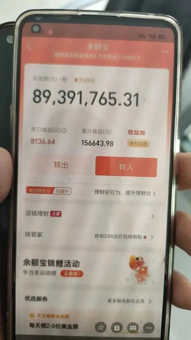 “我支付宝余额8000万元，截图为证！”