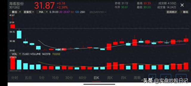 2023.7.31实盘日记：高开低走，弱势反弹