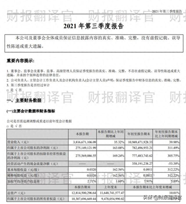 A股仅此一家经营钒电池的公司，三季度业绩大涨311%，股价仅3元