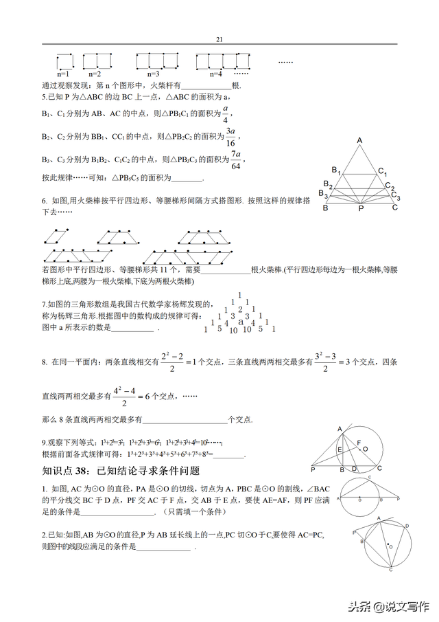 初中数学知识点总结，中考满分必备，满满的干货！