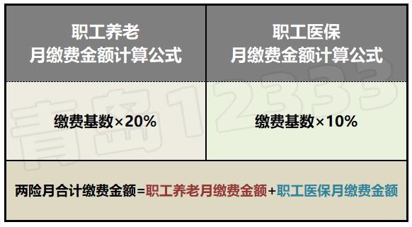 个人投保=职工养老+医保=缴多少钱答案安排上