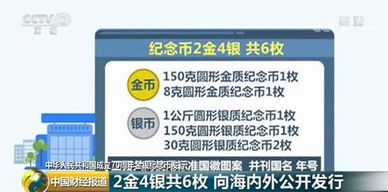 最高面值2000元！中华人民共和国成立70周年金银纪念币发行：2金4银，体现三大主题→