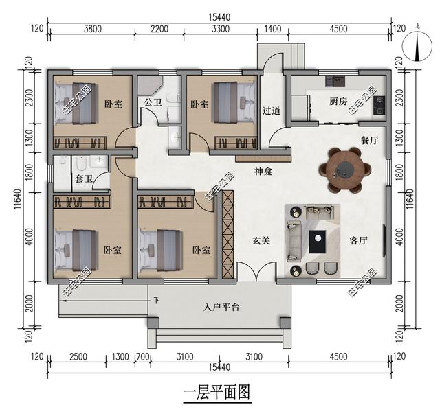 10套一层农村小平房，功能齐全造价低，一套更比一套美