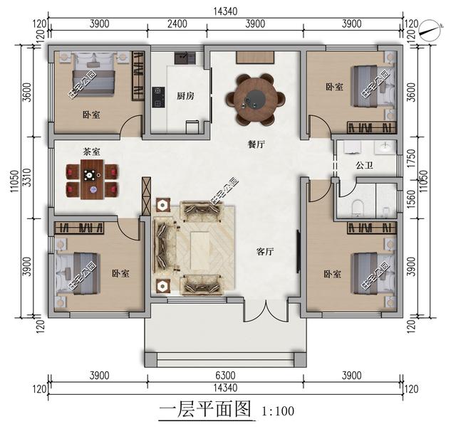 10套一层农村小平房，功能齐全造价低，一套更比一套美