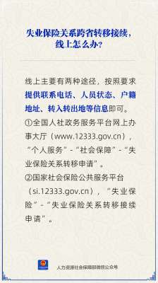 如何线上办理失业保险关系跨省转移接续？人社部回应