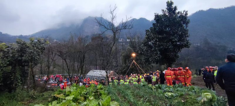 四川筠连山体滑坡受灾区域群众已全部转移