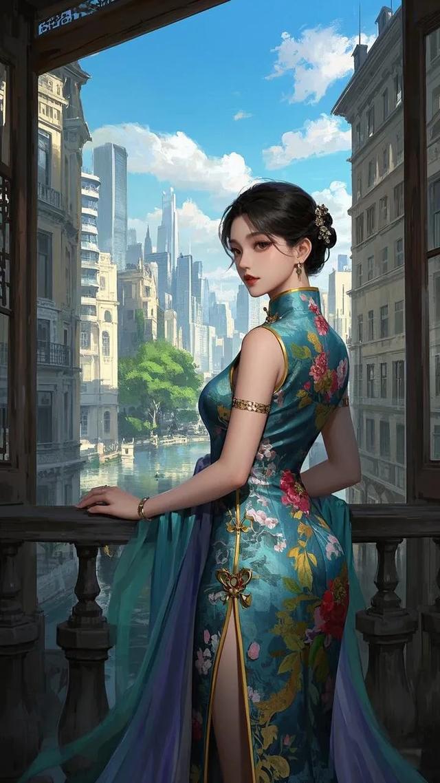 旗袍美女画中藏，AL带你品鉴情感之美