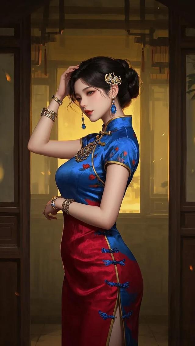 旗袍美女画中藏，AL带你品鉴情感之美